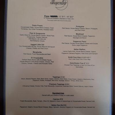 Food menu