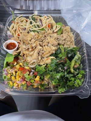 Chicken Teriyaki Kale Salad Corn salad