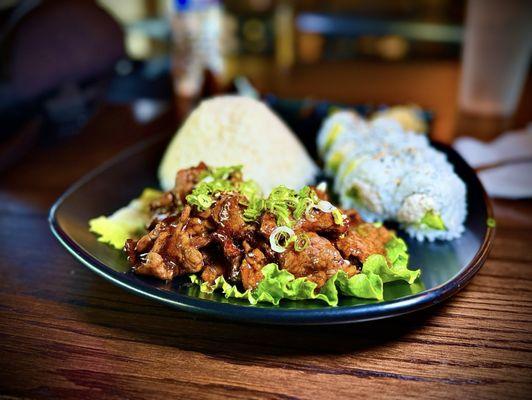 Beef Teriyaki with 1 California Roll Combo