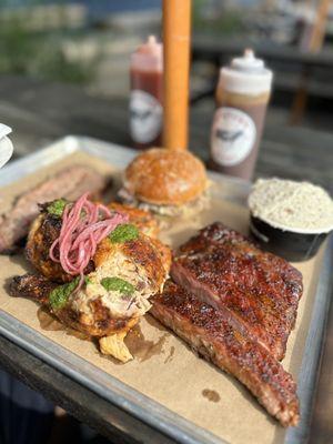 SPARE RIBS PULLED PORK SANDWICh CHICKEN BRISKET POTATO SALAD