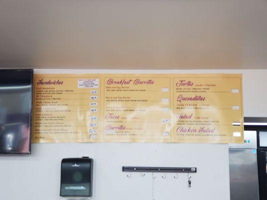 New menu