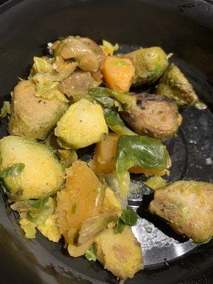 "Cayenne Honey Brussels Sprouts"