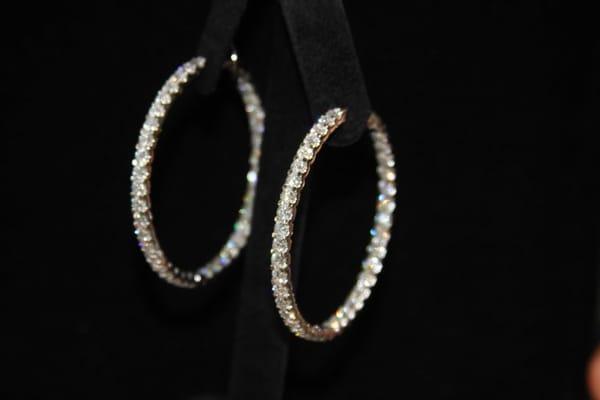 diamond hoop earrings