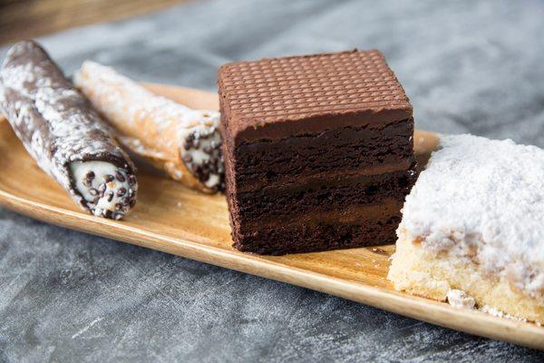 Cannolis, Chocolate Cake & Crumb Cake from Brooklyn