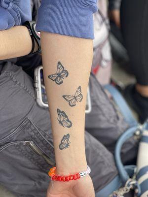 Butterfly tattoo Done by visitor artist