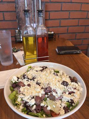 Large Greek salad. Look at all that delicious feta!!