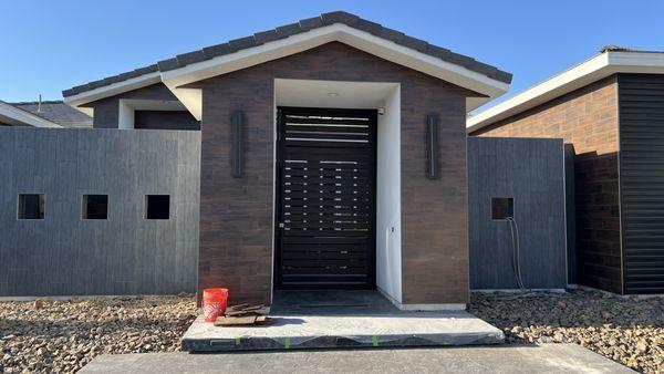 Entrance has been remodeled with tile