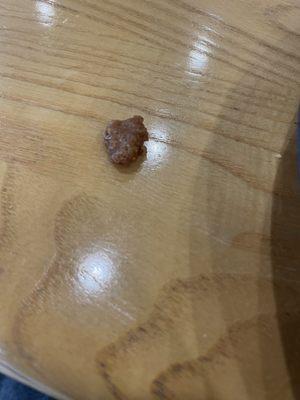 Weird pebble thing in my French fries also