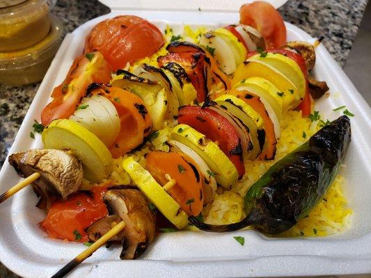 Grilled veggie kabob