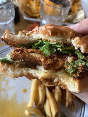 Nashville hot chicken sandwich but can't find the chicken