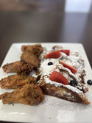 Fried Lemmon pepper wings with original French toast!