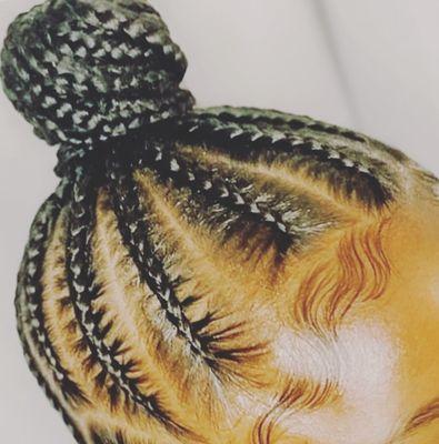 Kids cornrow updo