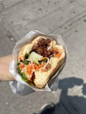 Spicy pork banh mi