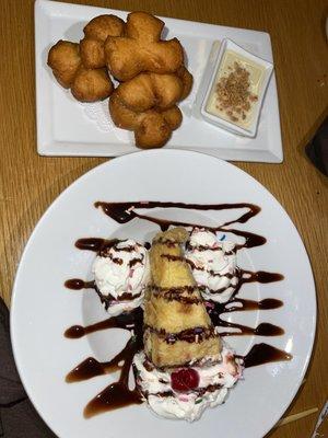 Thai donuts & Fried Cheesecake IG: @whatschriseating