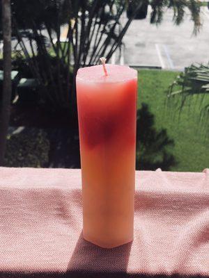 "Rainbow" candle. Brings you an element of pleasant surprise.