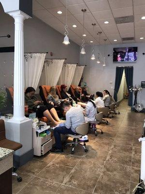 Relaxing spa pedicure