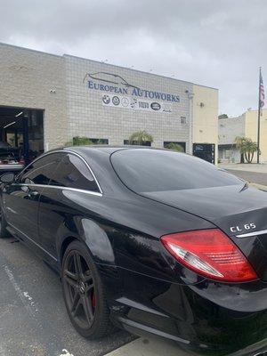 Beautiful Mercedes CL65 AMG in for service