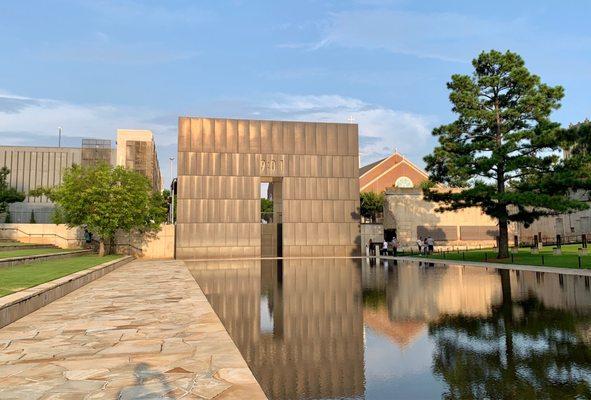 The Reflection Pool beside the Memorial.