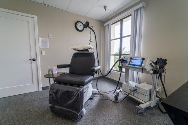 This is one of our TMS therapy chairs at Neuro Wellness Spa in North Torrance.