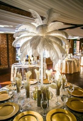 Ostrich feather Centerpieces