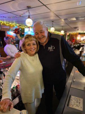 Jill and Ladd, your hosts at this cozy fun bar. They must be doing something right, this year will be their 40th anniversary as Jill's Bar!