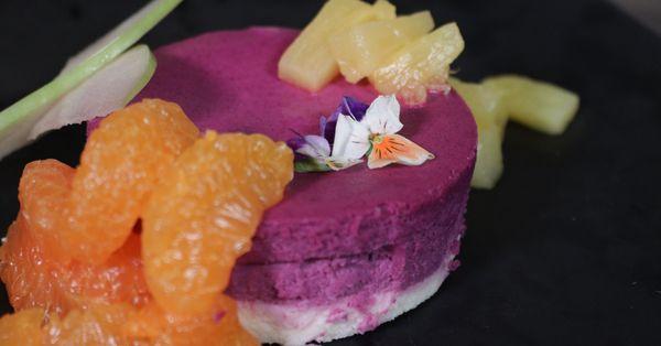 A sophisticated Ube cheesecake with a delicate and rich texture.

Available now at Forks & Boards!