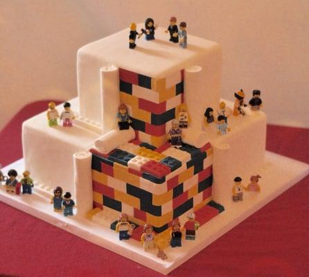 Personalized Lego wedding cake