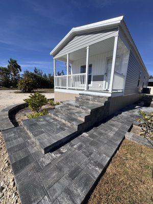 Stairs to the front Porch