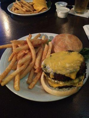 Dino burger and fries