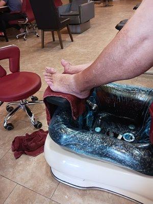 The pedi alleviated pain he'd suffered with for decades.