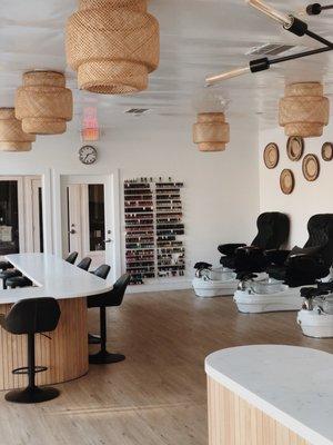 The newly renovated salon