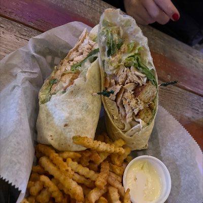 Caesar Salad Chicken Wrap