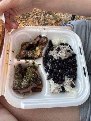 Picanha with rice and beans $17