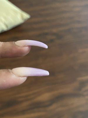 I'm not a fan of curved nail tips