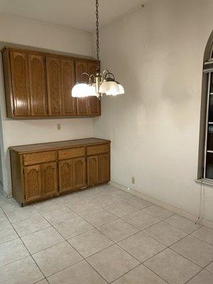 Old Kitchen nook, and old windows.