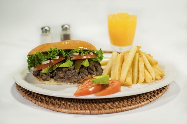 Carne Asada Torta & Fries