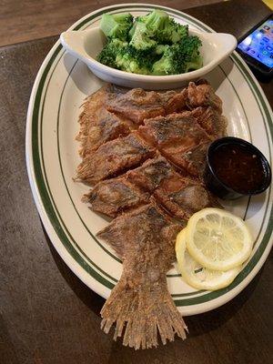 Fried flounder