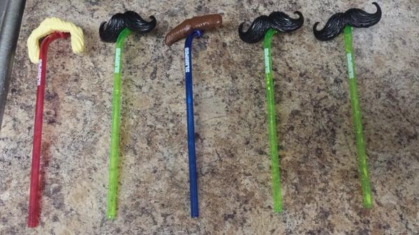 Mustache Straws