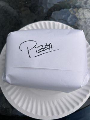 Pizza on a hard roll