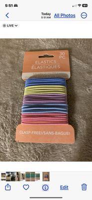 Multiple Colored Hair Ties.