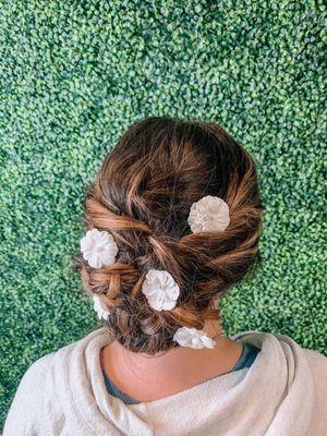 Updo with Flowers by Sophie