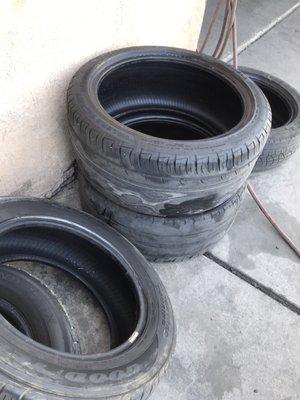 My old tire, can't believe I waited so long to replace them..