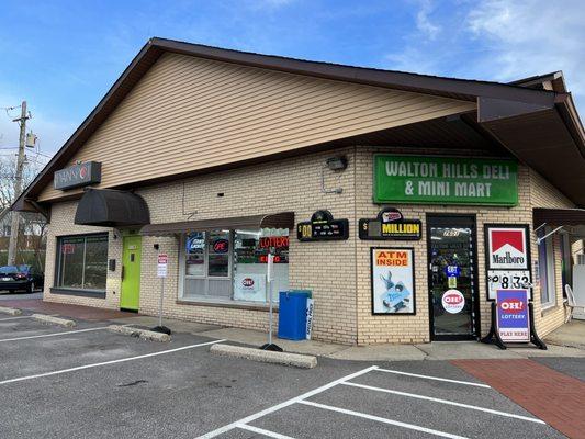 Find the convenience store and you will discover a pleasant surprise tucked away through the cheery green doors!