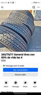 Their advertisement with tires that don't exist.