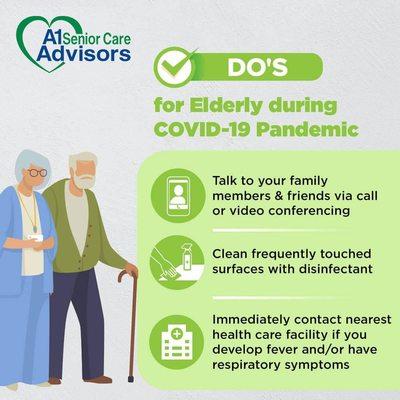 Do's for elderly during COVID 19 Pandemic.