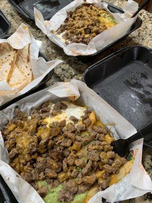 CarneAsada nachos and fries!