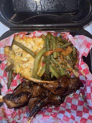 Lamb, green beans & mac