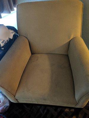 Gross chair in the room.