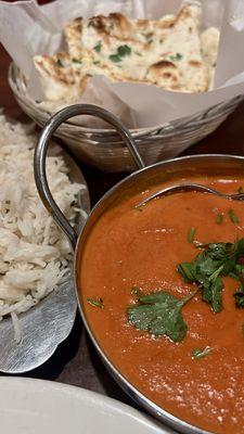 Chicken Tikka Masala and Garlic Naan