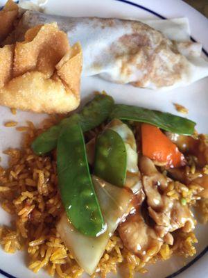 72. Moo Shu Pork, chicken and 78. Beef with Snow Peas, 14. Crab Rangoon Cream Cheese